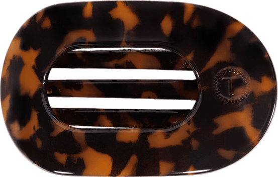 Tortoise Medium Flat Round Hair Clip