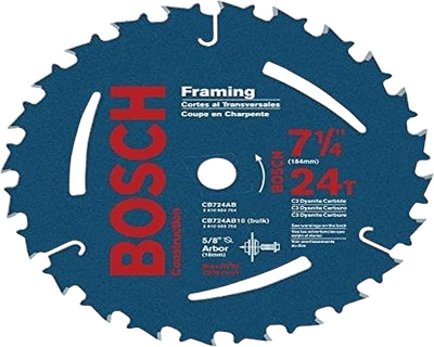 Bosch CB724AB 7-1/4-Inch 24 Tooth ATB Framing Saw Blade