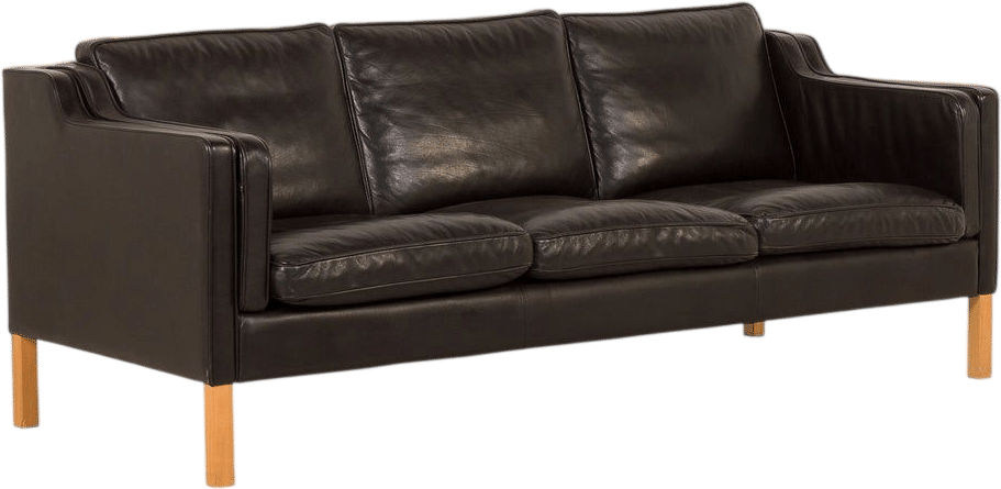 Chairish - Black Leather Sofa (Stouby, 1970s)