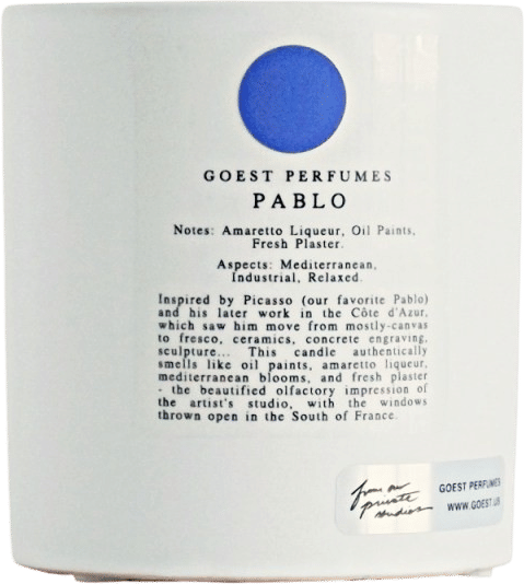 a candle that smells like picasso's studio