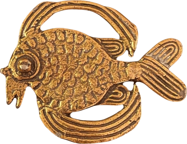 Unique and Rare Vintage Fish Brooch