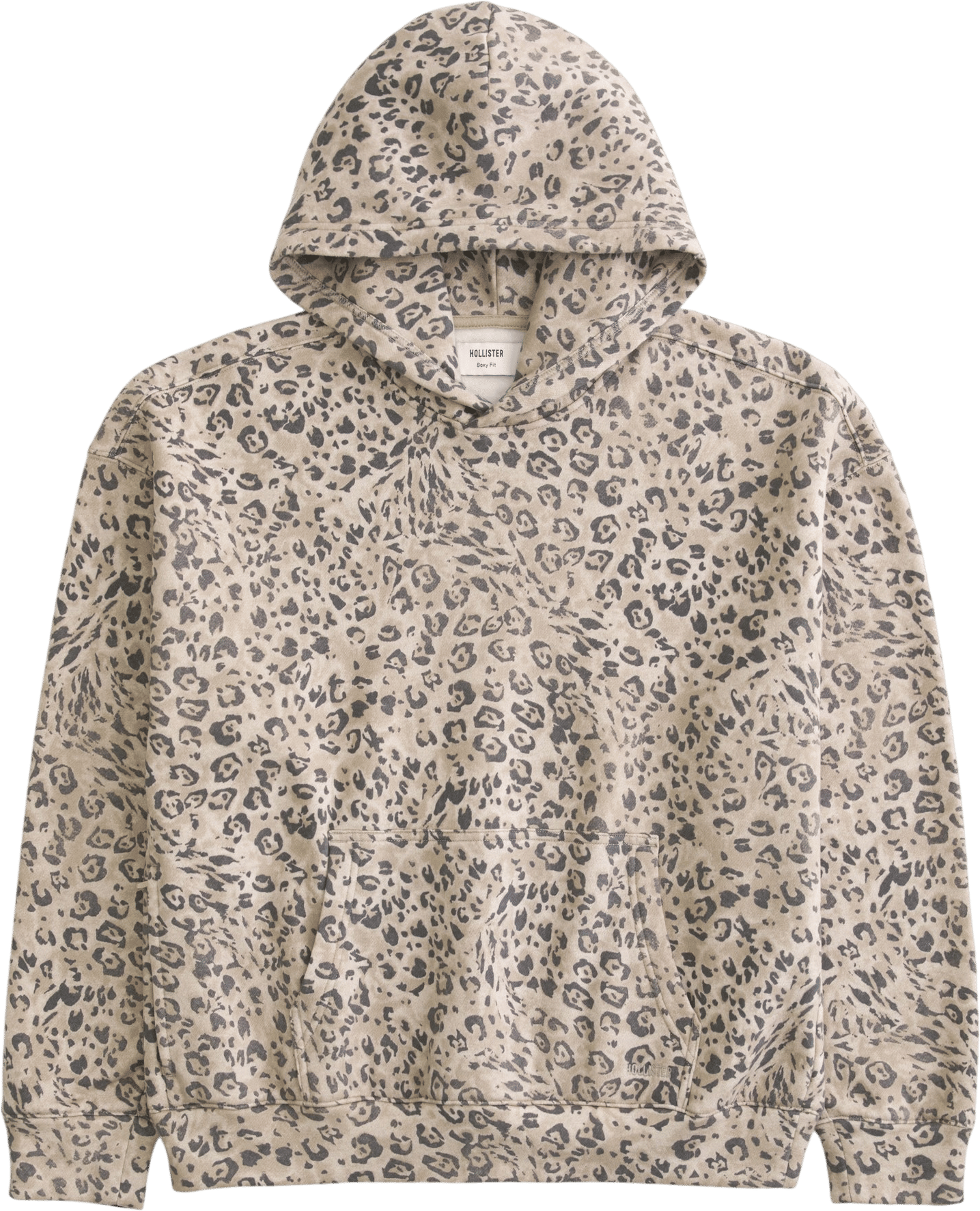 Hollister Men's Boxy Leopard Hoodie