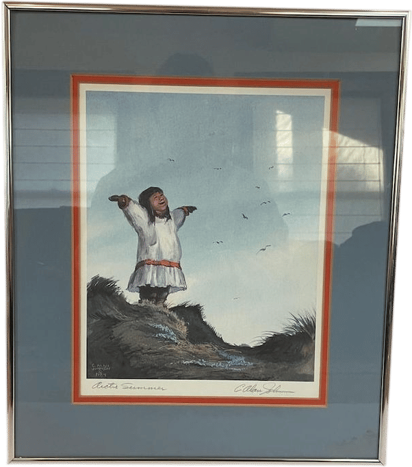 C Alan Johnson Arctic Summer Framed Print 1984 Signed Alaska Inuit Art 17x 15 - Etsy