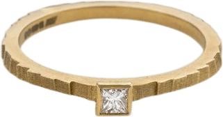 Single Square Diamond Ring