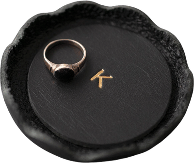 Personalized Leather Ring Dish