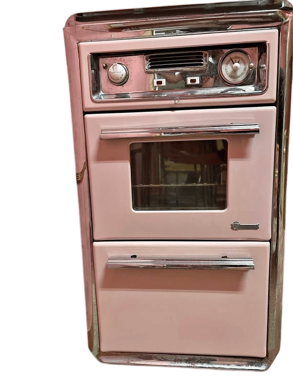 1958 O’Keefe & Merritt Baby Pink Oven (Grillevator Model)
