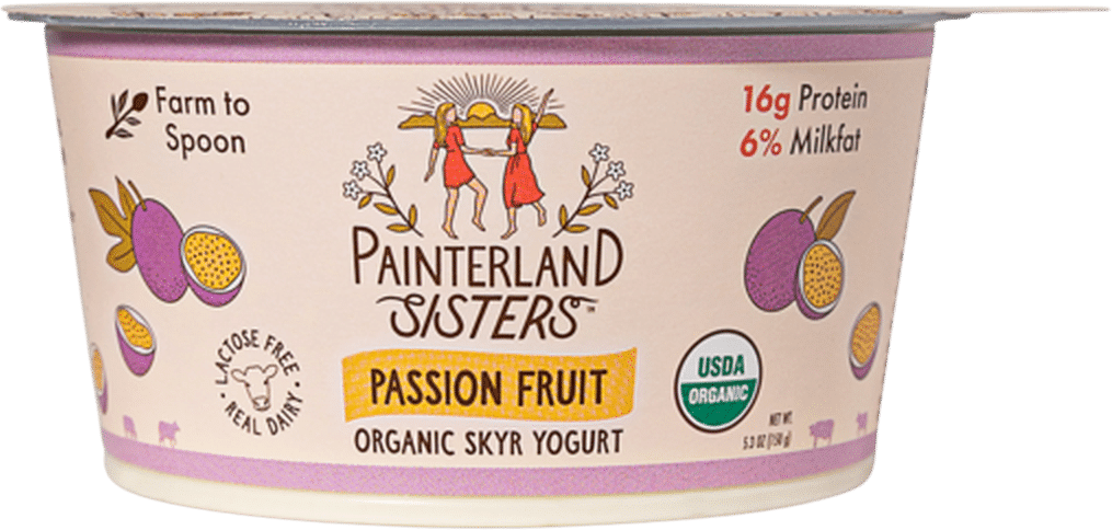 Painterland Sisters Passion Fruit Organic Skyr Yogurt