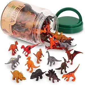 A Large Quantity of Tiny Plastic Dinosaurs