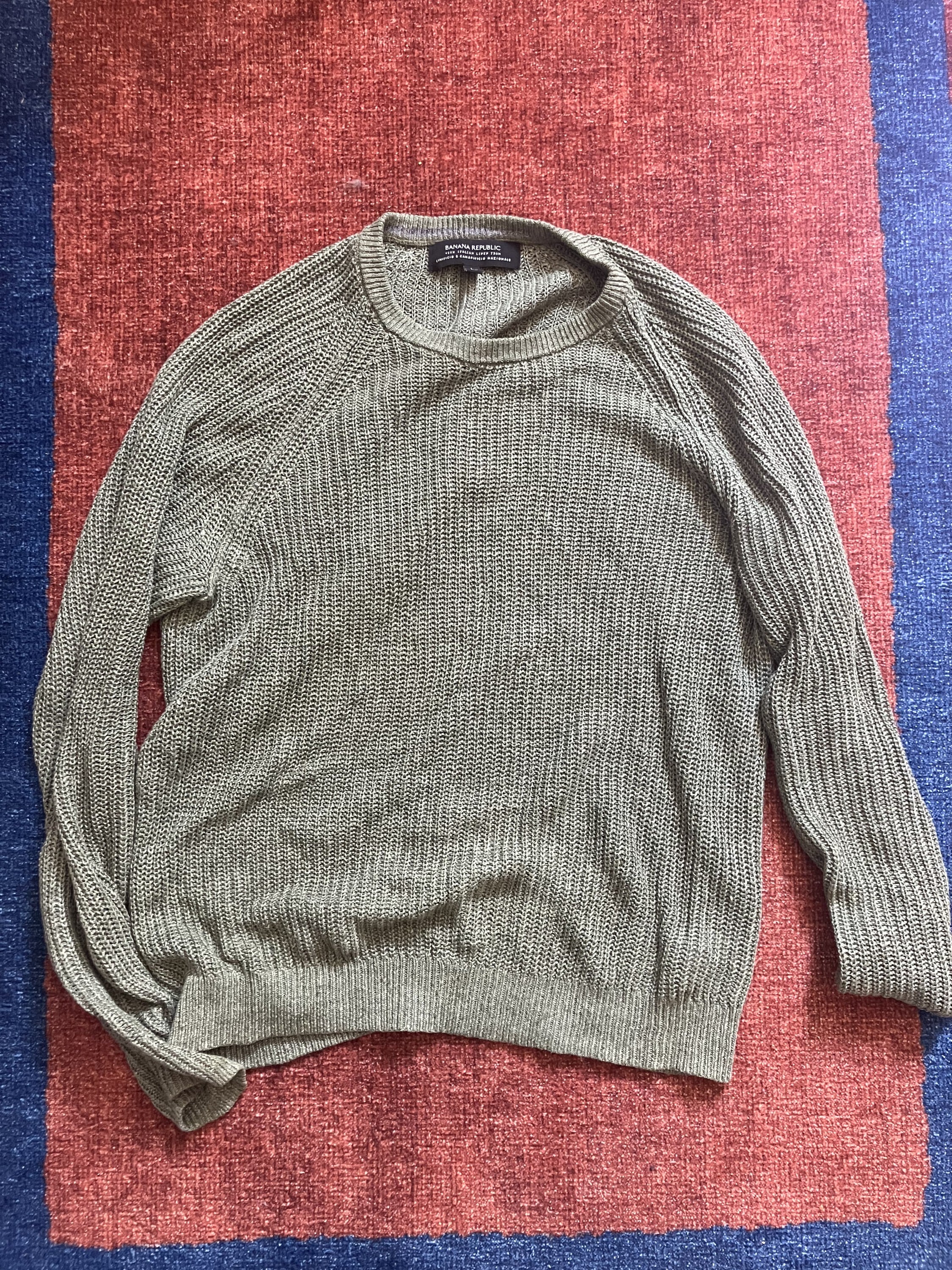 Old-er Banana Republic Linen Fisherman's Sweater