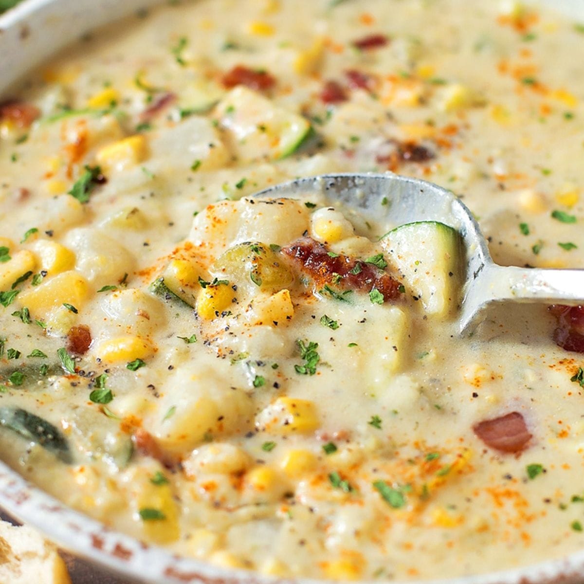 Summer Corn and Zucchini Chowder