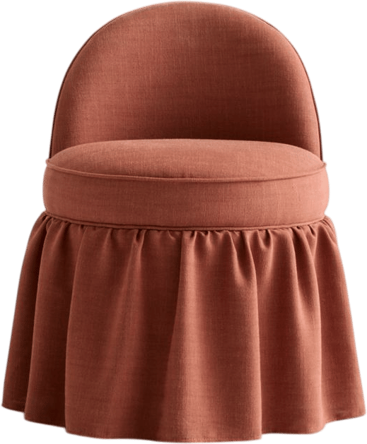 Volant Rust Red Kids Vanity Stool by Sharland England