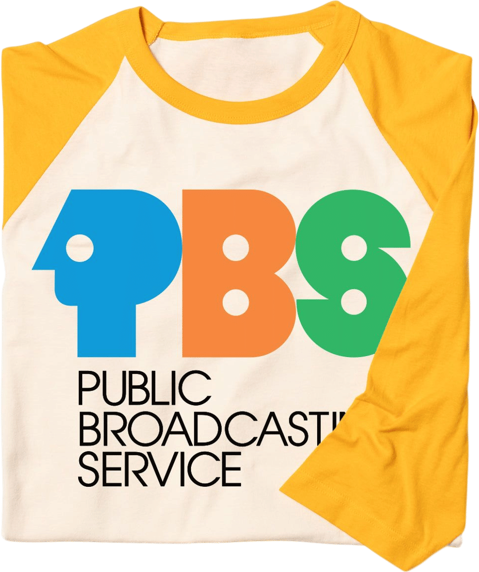 PBS 1970s Logo Raglan