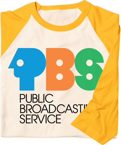 PBS 1970s Logo Raglan
