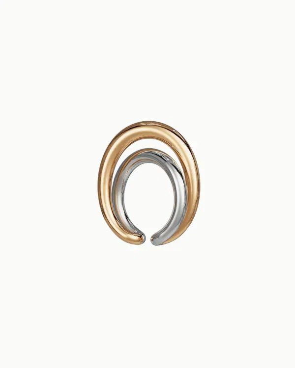 Charlotte Chesnais Initial Ring in vermeil and silver