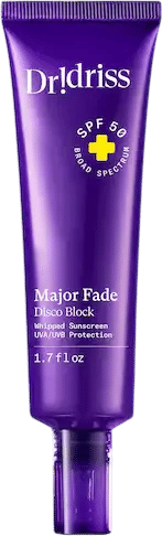 Major Fade Disco Block Discoloration Treatment SPF 50 Broad-Spectrum Sunscreen with Ceramides and Gl