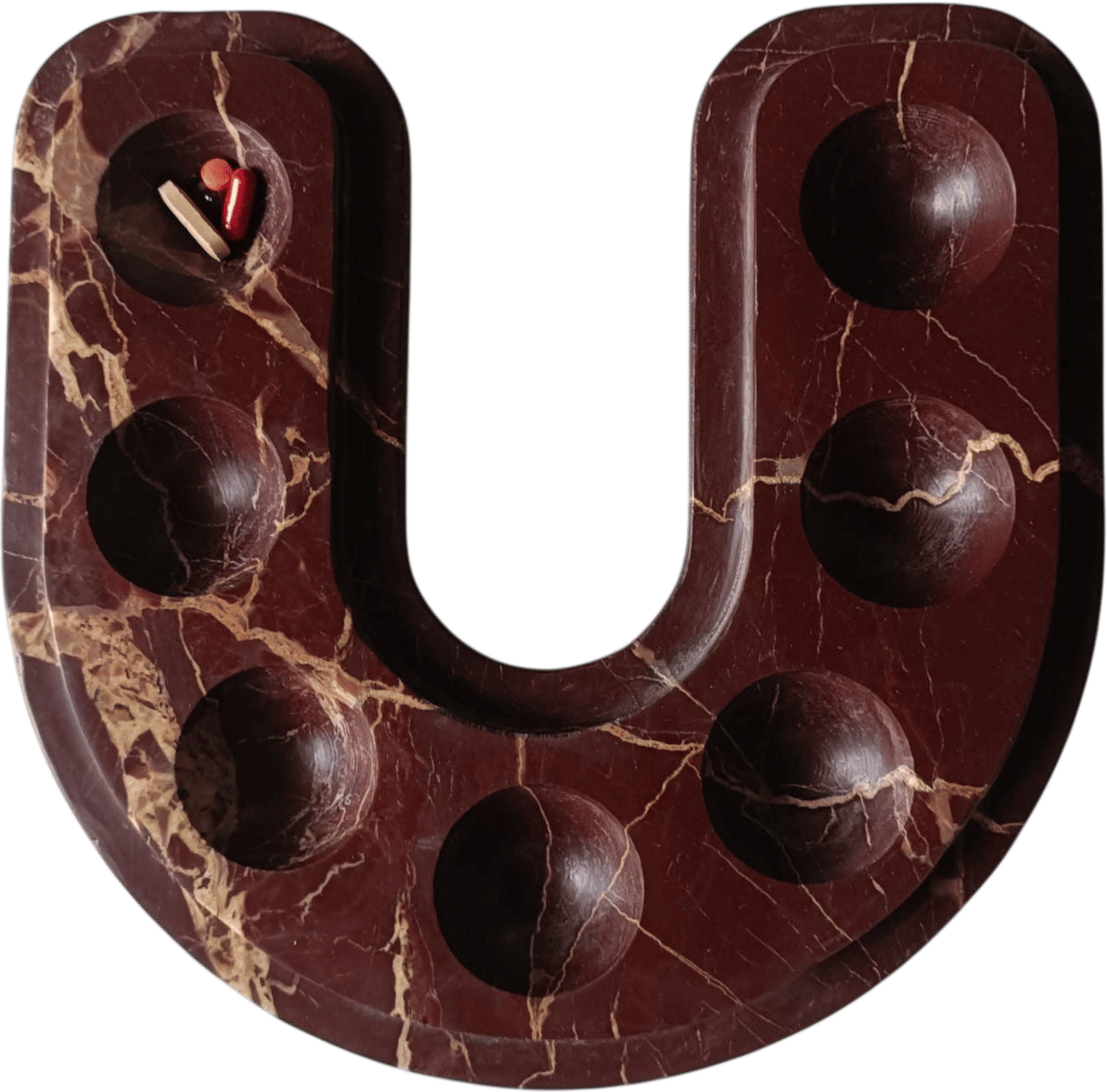 Handcrafted Cherry Marble Vanity Tray