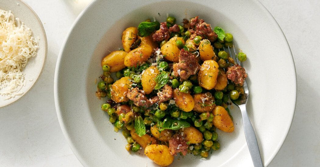 Gnocchi with Sausage and Peas Recipe