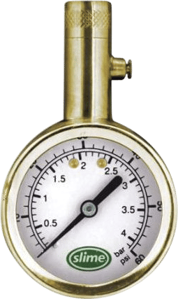 Slime 20459 Tire Gauge, 5 to 60 psi, Metal Gauge Case