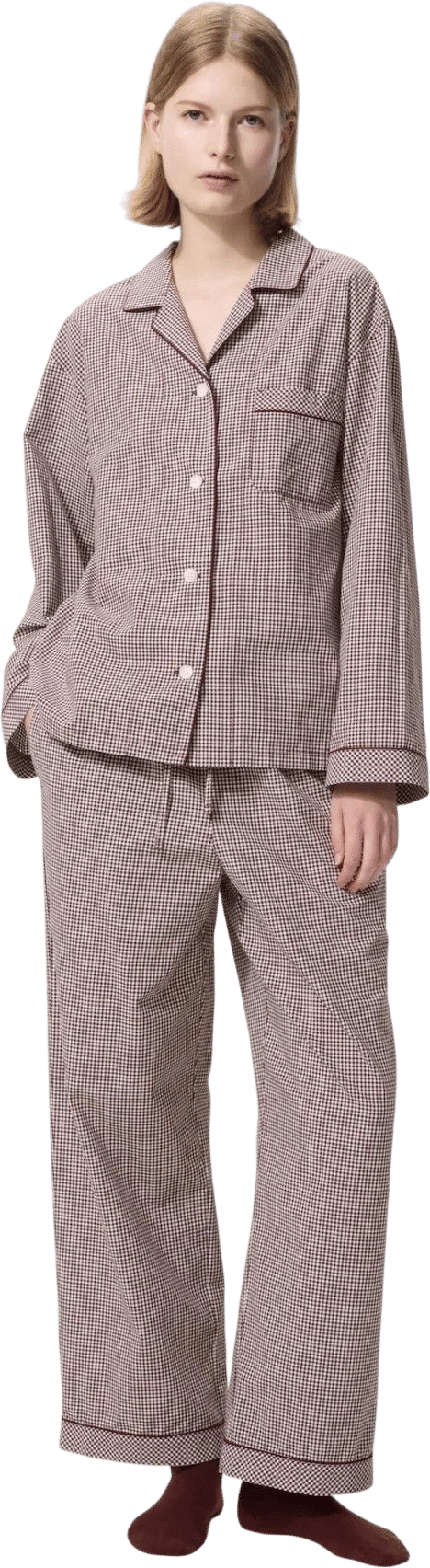 Cotton poplin pajamas