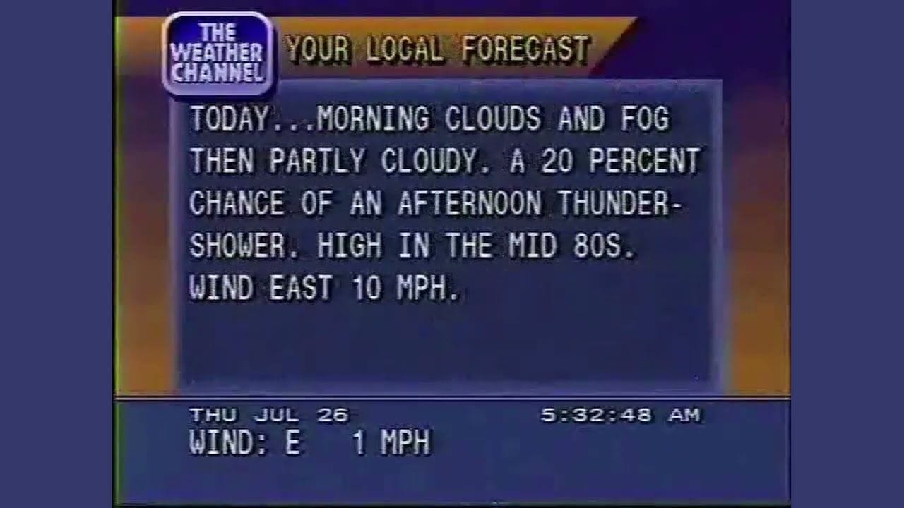 The Weather Channel - Local on the 8s (90s Edition)