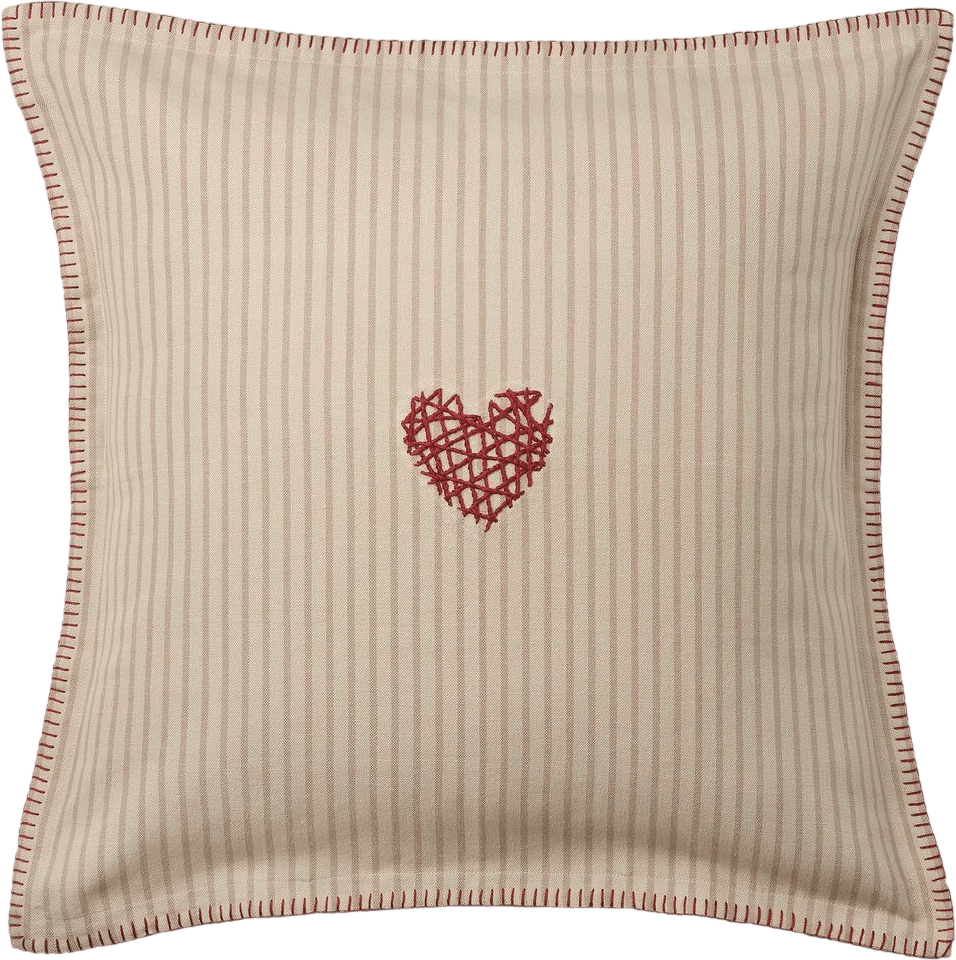 MÄVINN cushion cover, beige red/heart, 20x20"  - IKEA