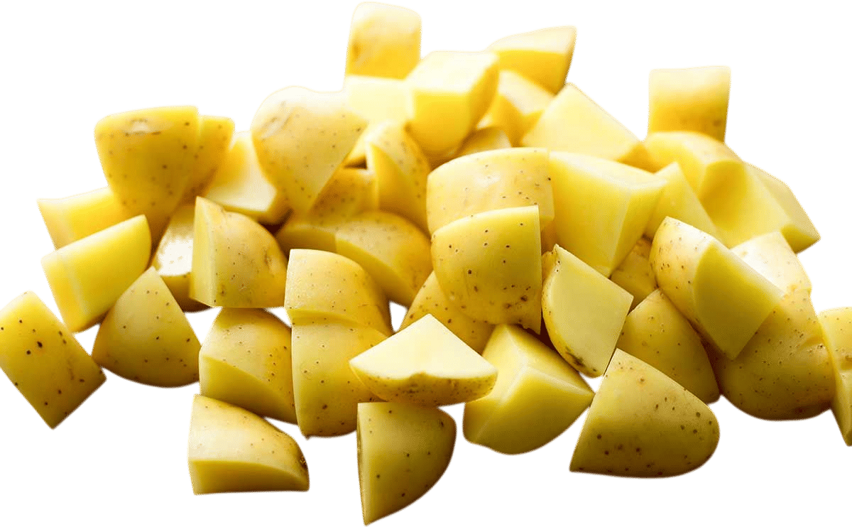 “chunk potatoes”