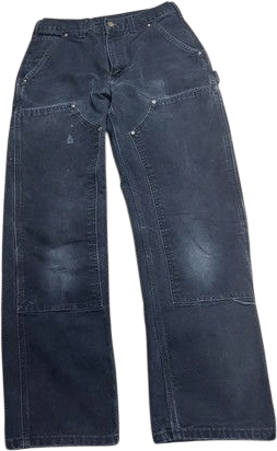 Vintage Faded Black Carhartt Double Knee Carpenter Pants 28x32