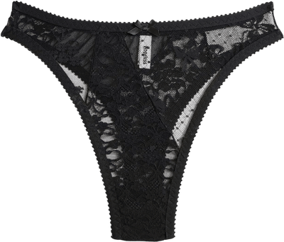 Hannah Black Lace Thong