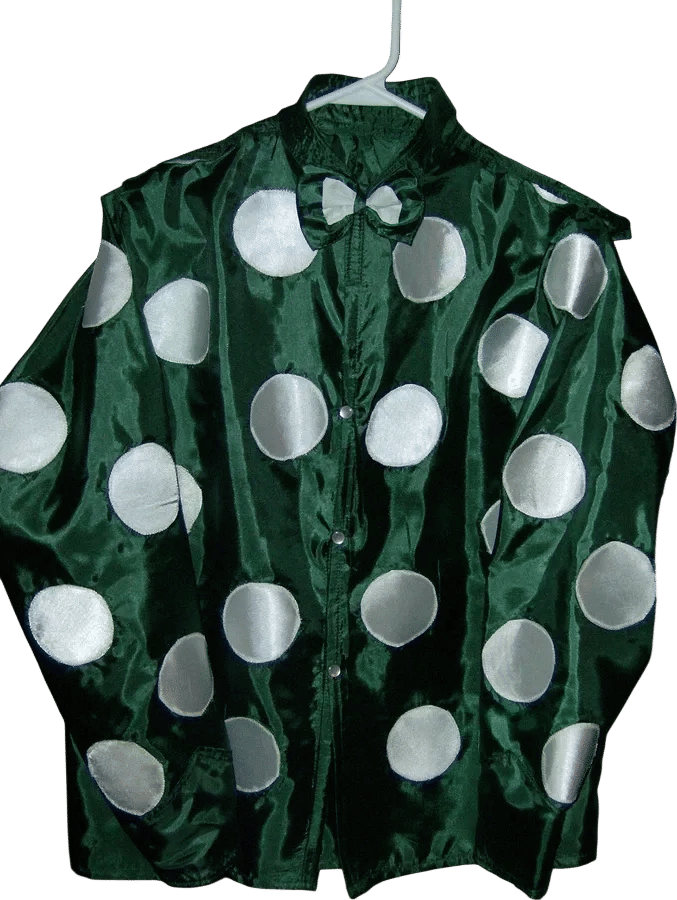 Green and White Jockey Silk Shirt