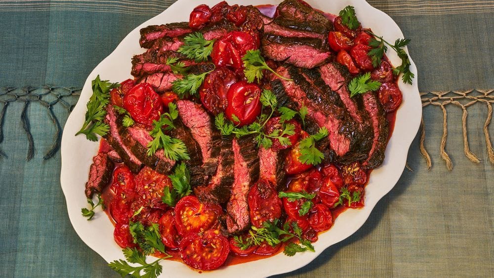 Steak With Cherry Tomato Chutney Recipe