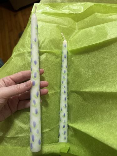 DIY Painted Taper Candles