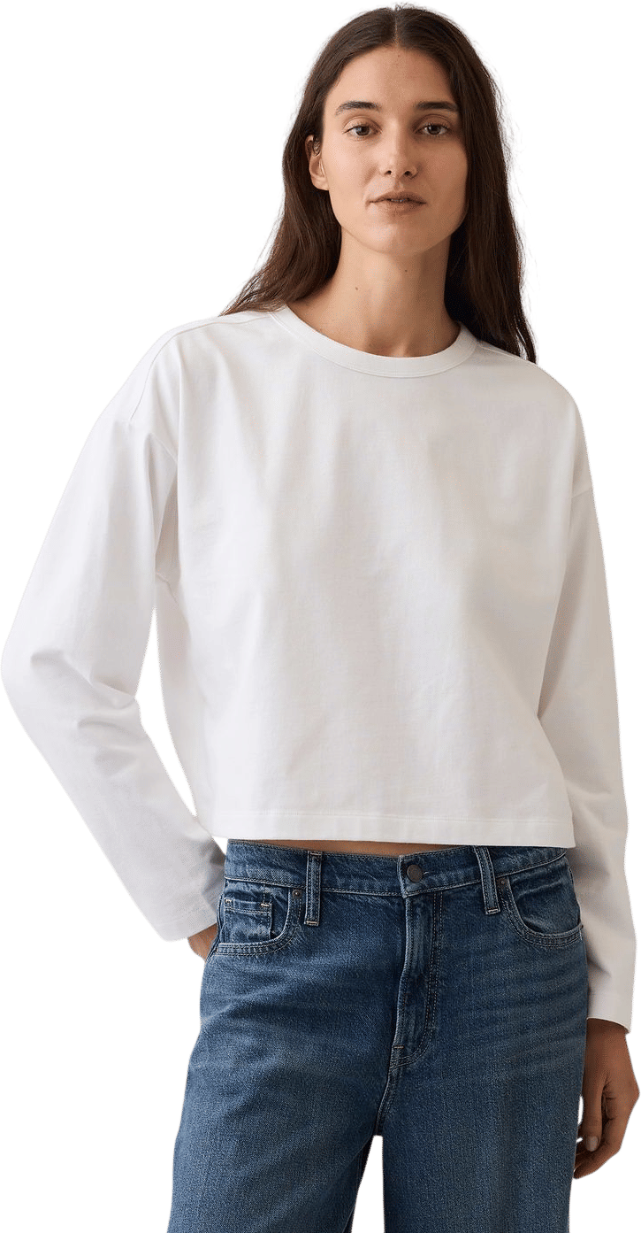 Knit Oversized Crop T-Shirt