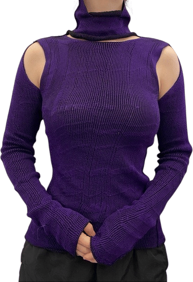 MM6 Maison Margiela Knitted Cut Out Sweater