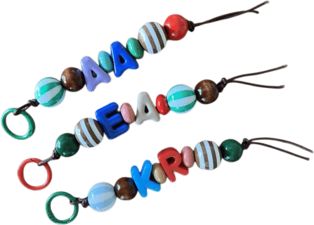 Chubby bead keychains