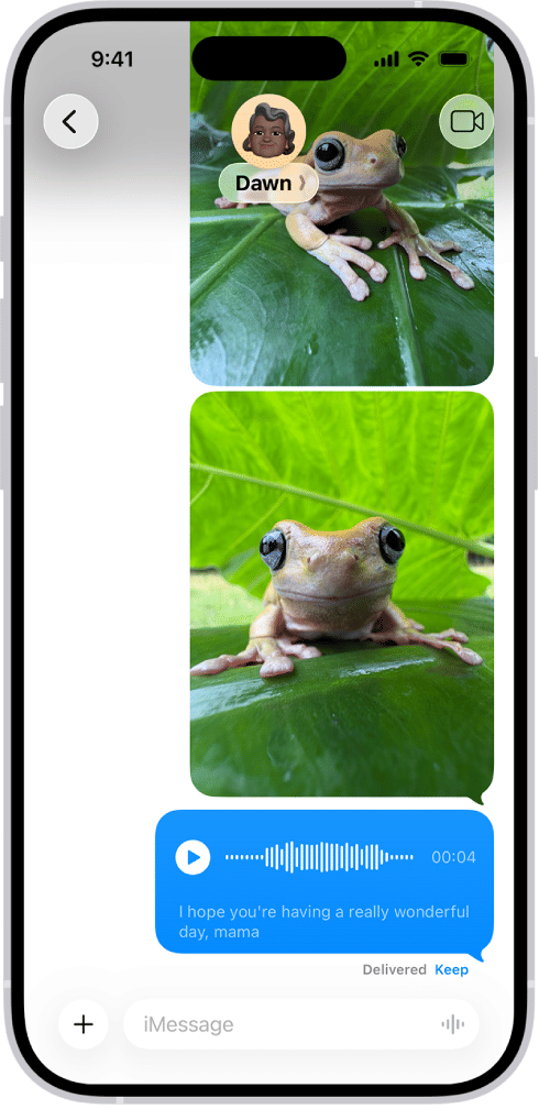 Sending a voice note