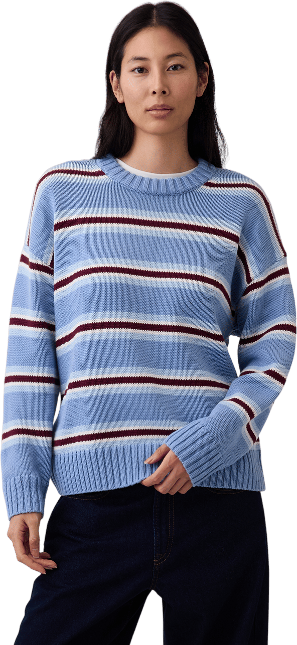Full-length cotton sweaters – not a crop in sight