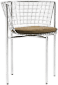 Cassano Metal Dining Chair with Leather Cushion | Crate & Barrel Canada