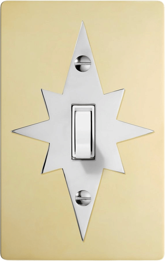 JASPER 1G Star Toggle Light Switch | Unlacquered Brass