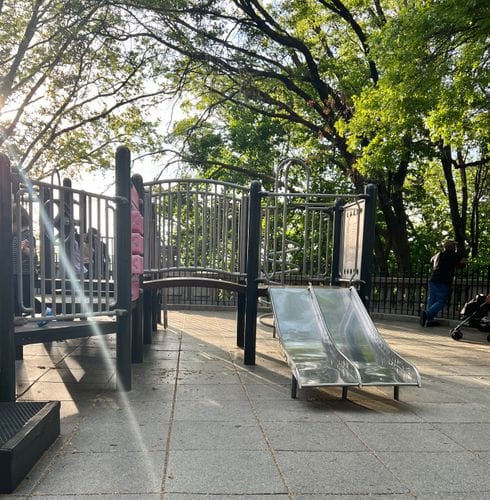 Golden hour at the playground
