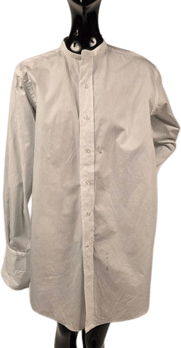 MEN’S VINTAGE 1940’S BAND COLLAR WHITE SHIRT OLD STORE STOCK