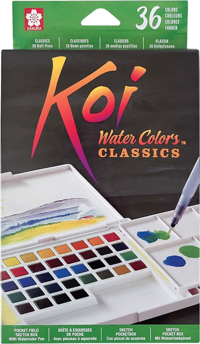 Koi Watercolor Pocket Field Sketch Box Set