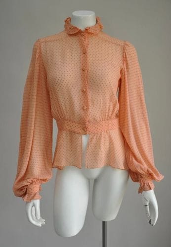 1930s Polka Dot Peplum Blouse