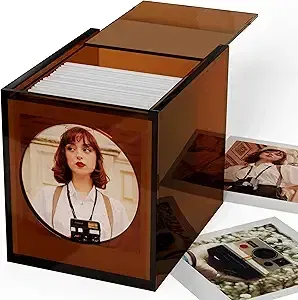 Polaroid Frame & Photo Storage Box (Amber)