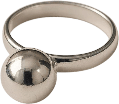 Chunky Silver Spherical Ring