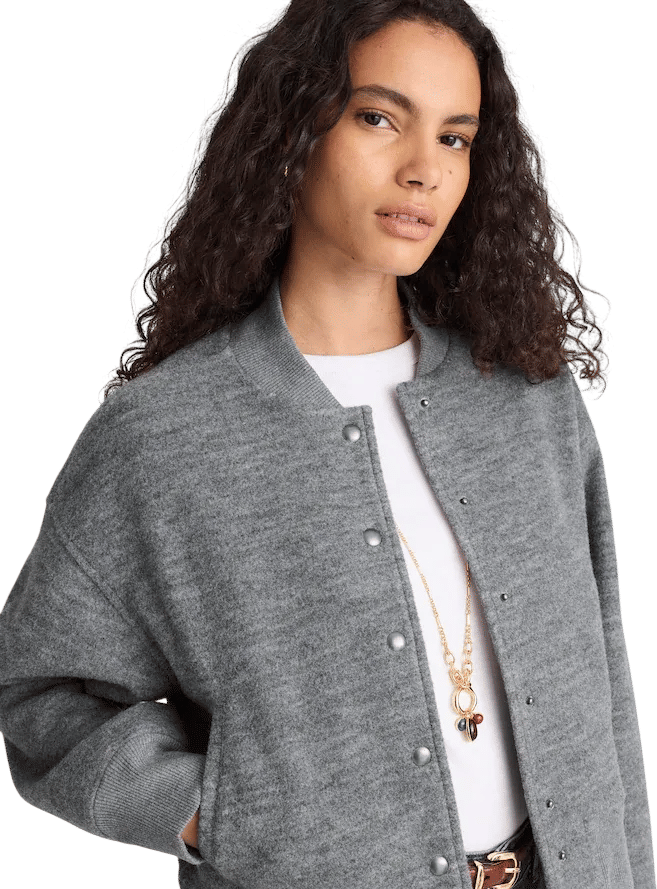 Double-Faced Knit Bomber Jacket