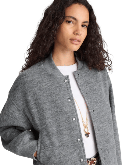 Double-Faced Knit Bomber Jacket