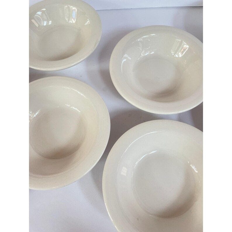 Vintage Cream Ironstone Oneida Buffalow Fruit Bowls Set of 8 off White Ceramic - Etsy