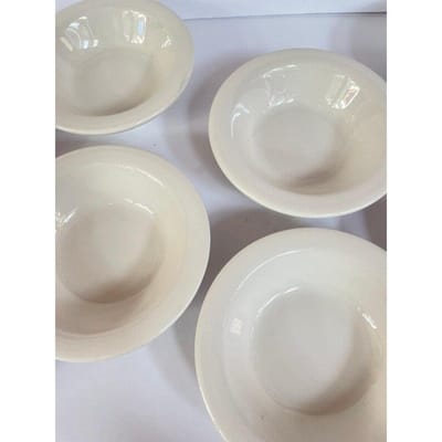 Vintage Cream Ironstone Buffalo Fruit Bowls