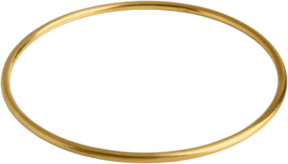 Simple 18k Solid Gold Bangle: Thin Stacking Bracelet - Etsy