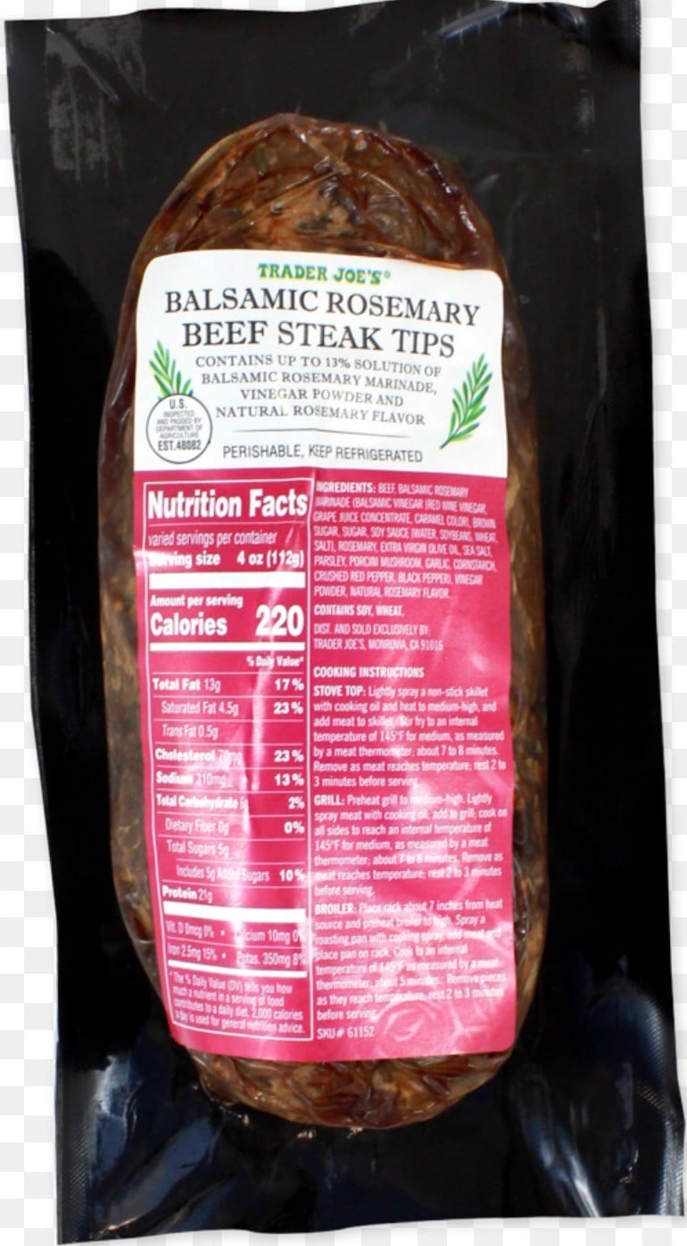 Trader Joe's Balsamic Rosemary Beef Steak Tips